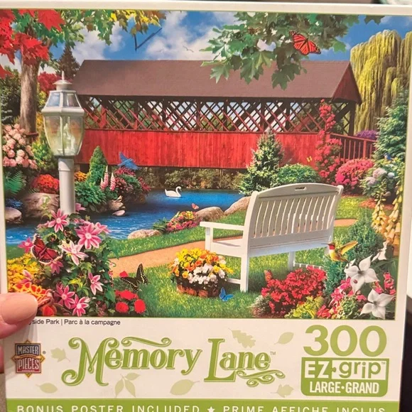Memory Lane 300-Piece Puzzle EZ-grip Large grand countryside park master pieces - Picture 8 of 10